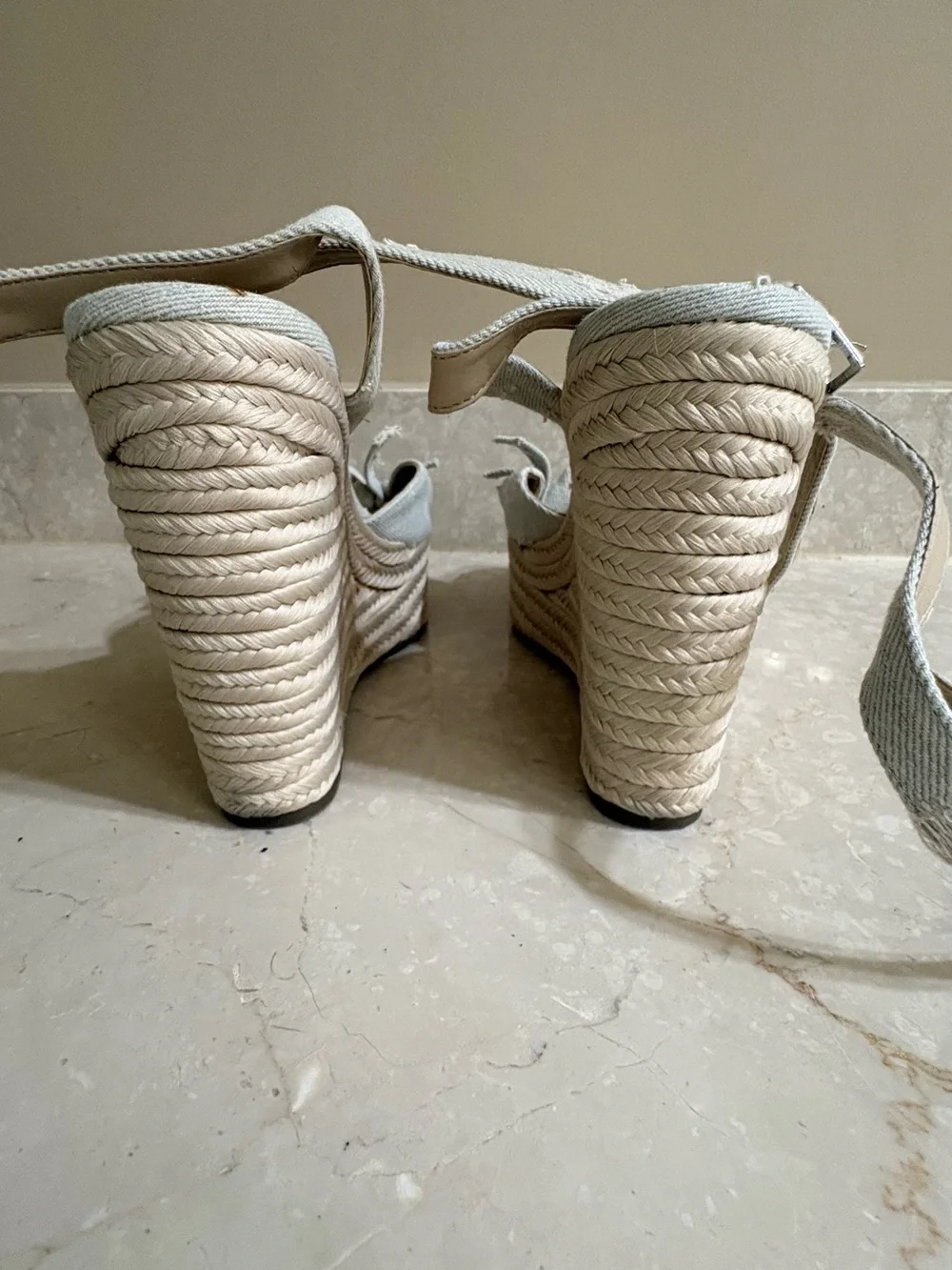 Kendall and Kylie Distressed Wedges, Worn Once - Picture 6 of 9